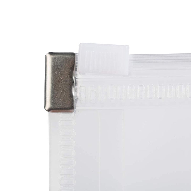 JAM PAPER Plastic 3 Hole Punch Binder Envelopes with Zip Closure - #10 Wallet Booklet - 6 x 9 1/2 - Clear - 12/Pack - Image 3